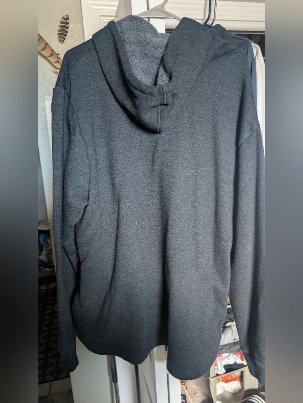 Buffalo David Bitton Men's Dark Gray Zip-Up Hooded Sweater